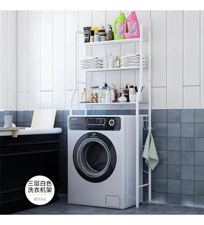 ORGANIZADOR METALICO DE 3 NIVELES PARA LAVADORA Y BAÑO - 3