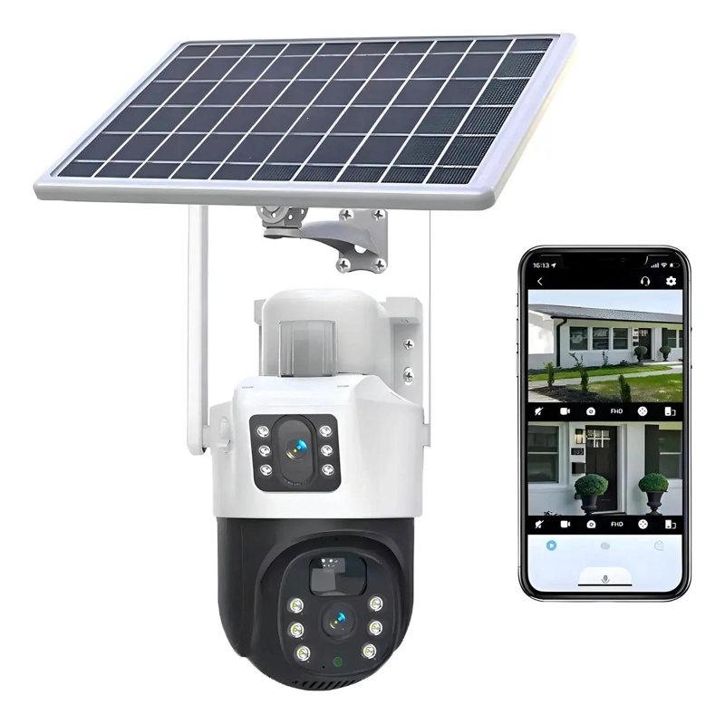 CAMARA BINOCULAR SOLAR INALAMBRICA 360° PARA EXTERIOR - 2
