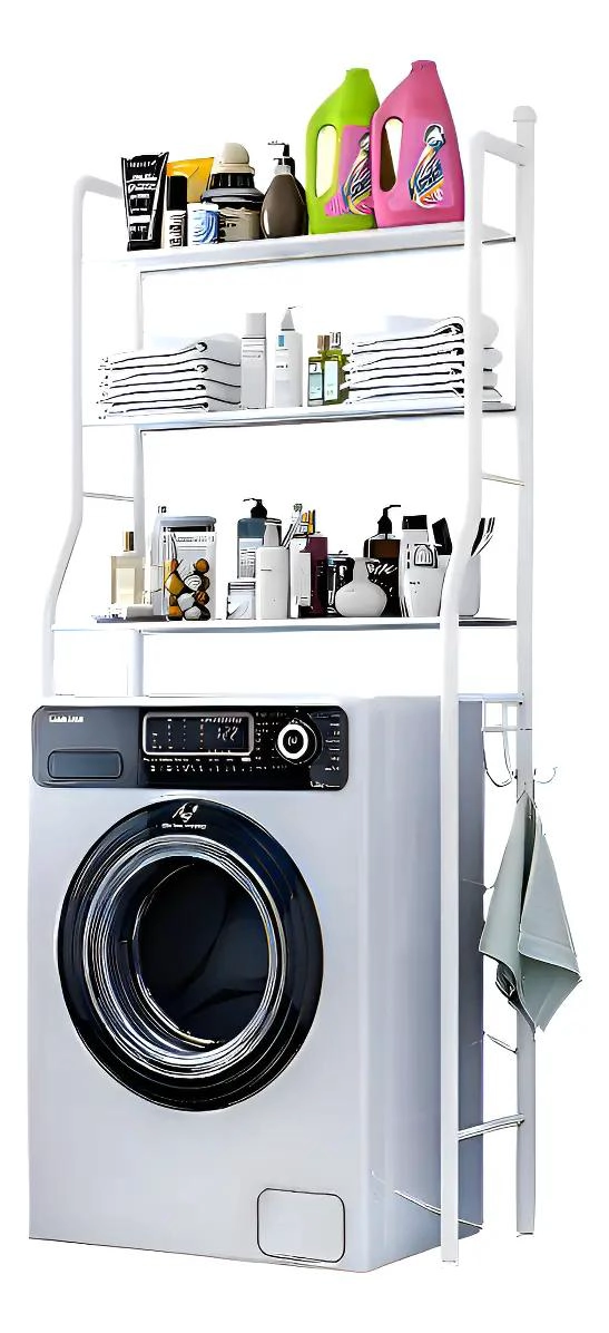 ESTANTE METALICO ORGANIZADOR PARA LAVADORA Y BAÑO 3 NIV. - 1
