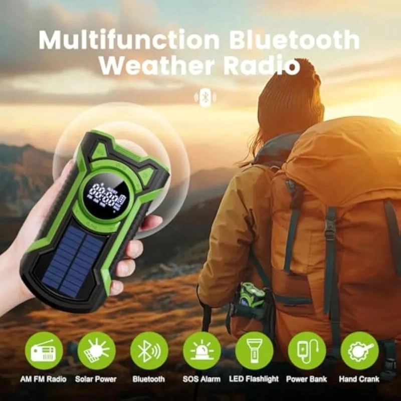RADIO SOLAR PORTATIL CON BLUETOOTH Y BATERIA 5000MAH - 3