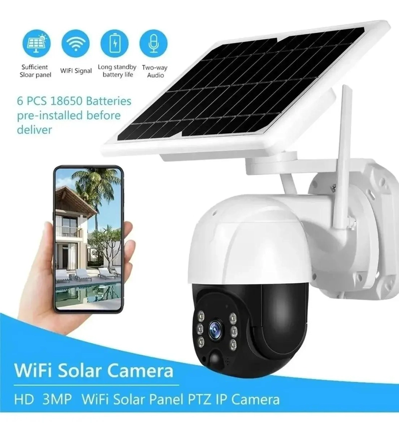 CAMARA DE SEGURIDAD INTELIGENTE CON ENERGIA SOLAR Y WIFI - 3