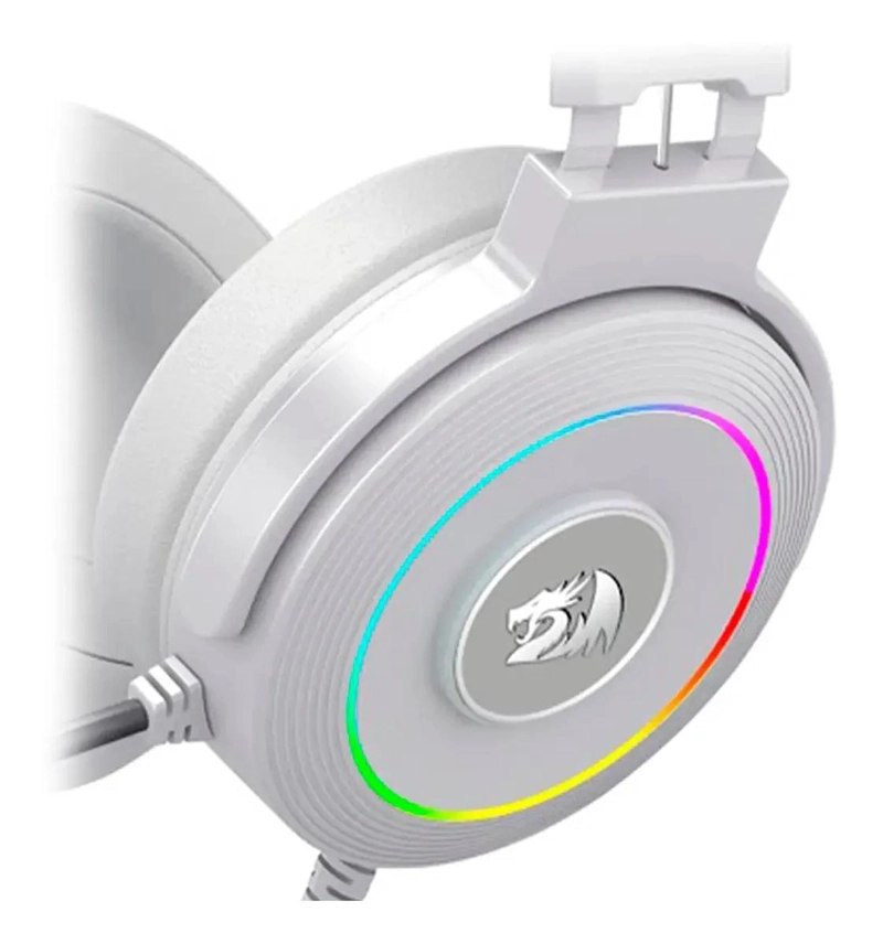 AUDIFONOS GAMER CON SONIDO 7.1 RGB USB BLANCO - 3