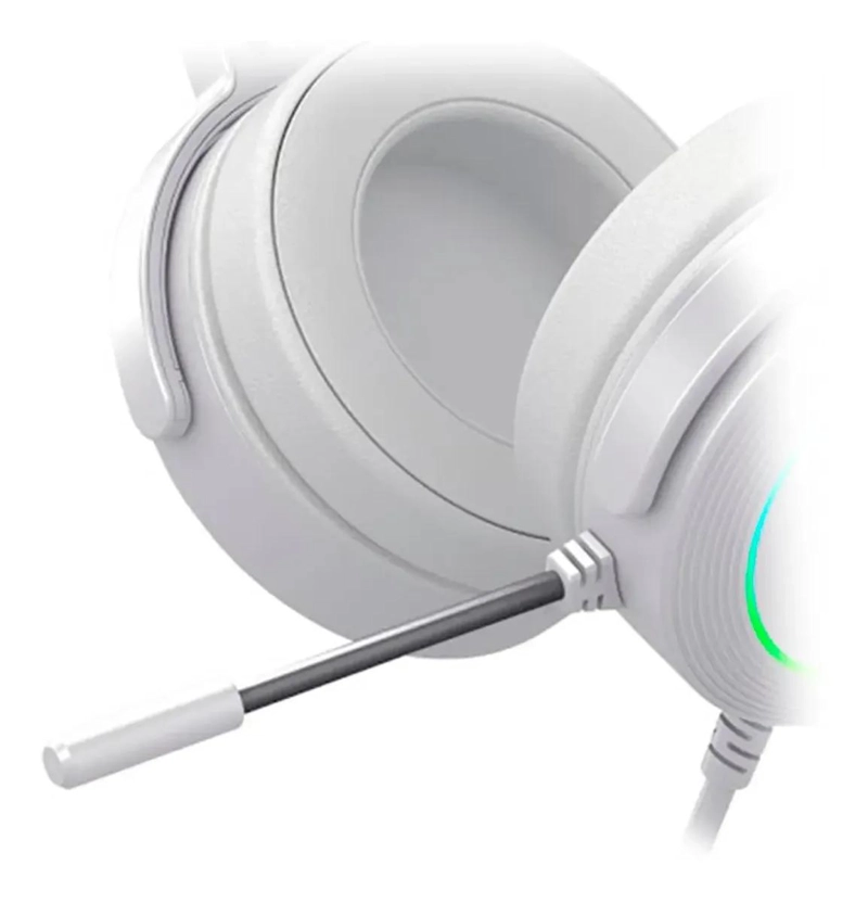 AUDIFONOS GAMER CON SONIDO 7.1 RGB USB BLANCO - 4
