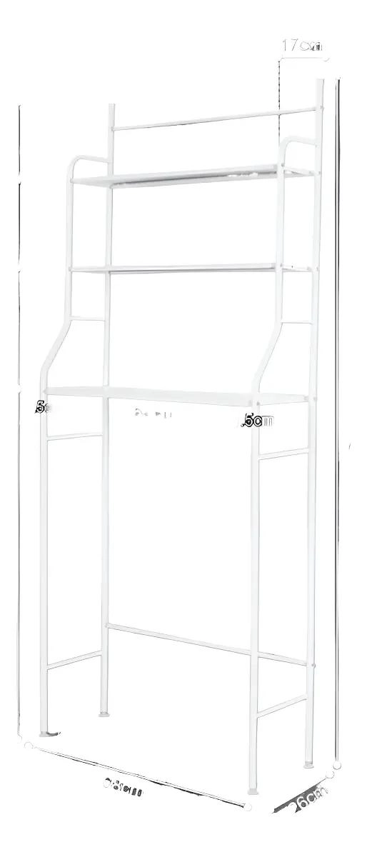 ORGANIZADOR METALICO PARA LAVADORA Y BAÑO 3 NIVELES - 1