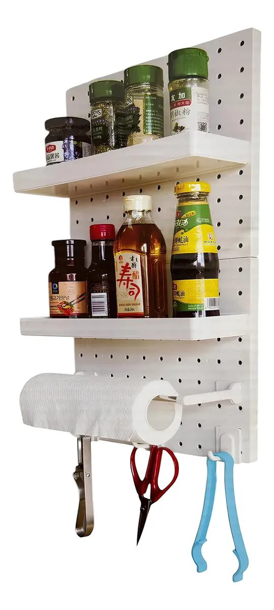PLACA AJUSTABLE PARED CON AGUJERO Y GANCHO - 1