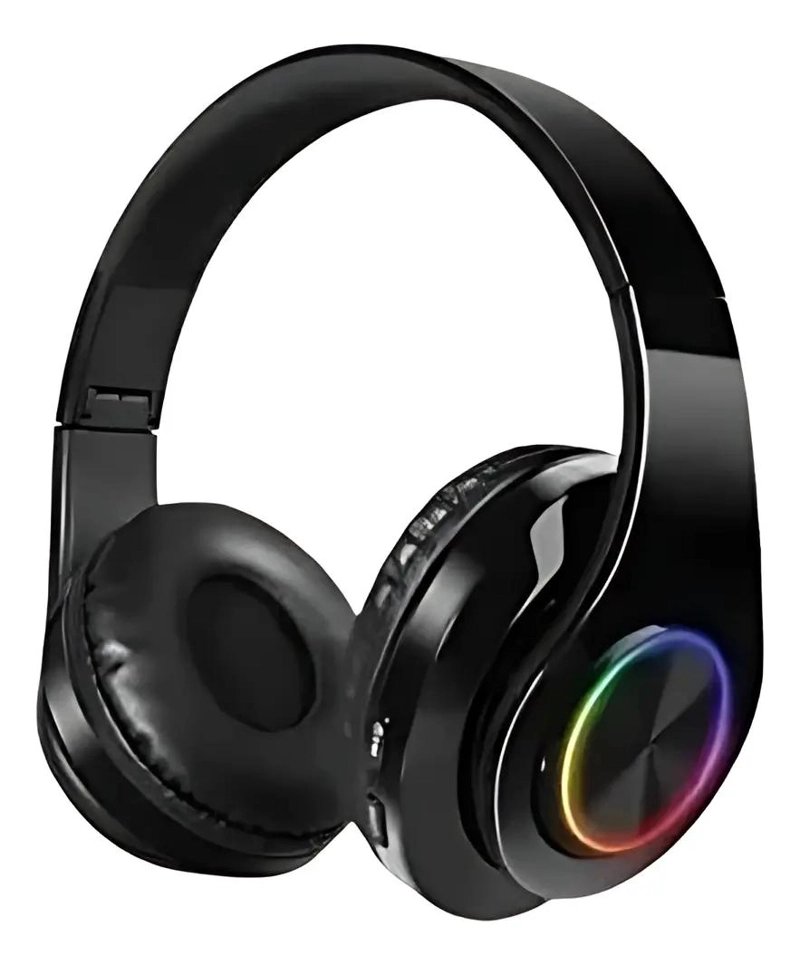 AUDIFONOS BLUETOOTH INALAMBRICOS B39 CON LED NEGRO - 1