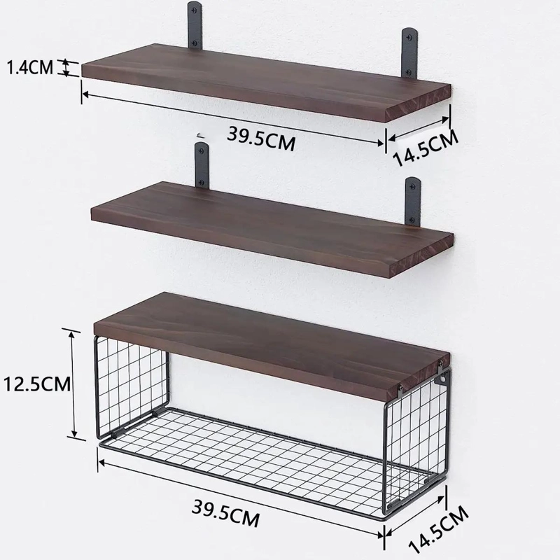 ORGANIZADOR DE DUCHA CON REPISA Y PANELES DE MADERA - 3