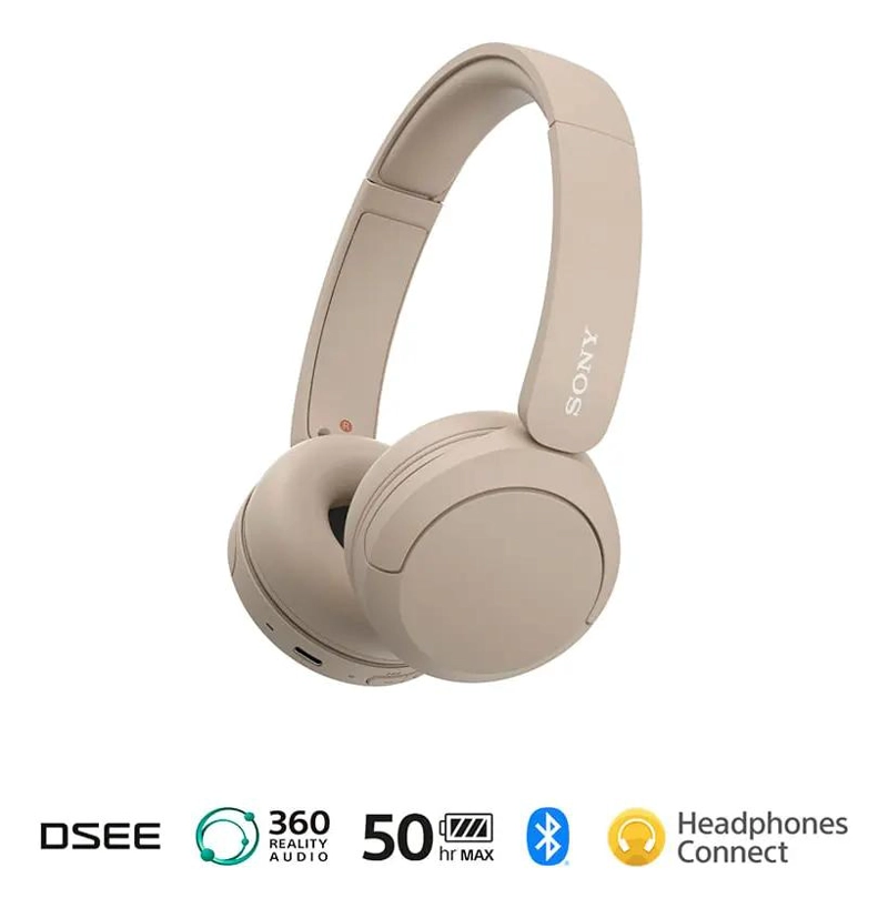 AUDIFONOS INALAMBRICOS BEIGE CON MICROFONO Y BATERIA DURM - 3