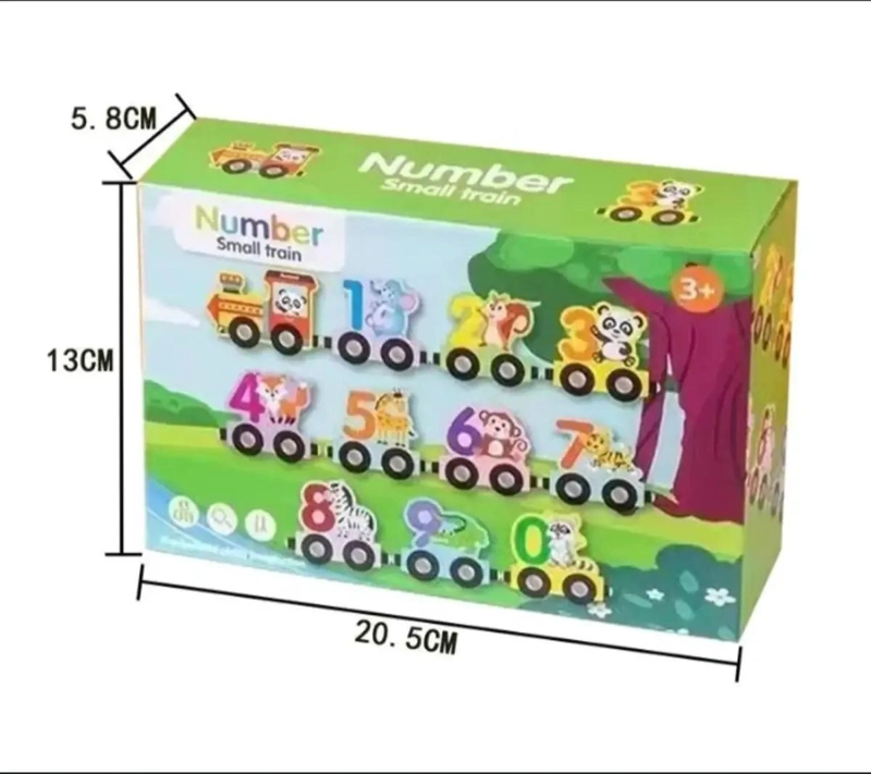 TREN DE MADERA DIDACTICO CON IMAN PARA NIÑOS - 4