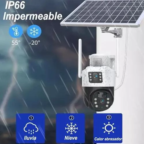 CAMARA SOLAR EXTERIOR 360° WIFI DOBLE LENTE 4MP - 2