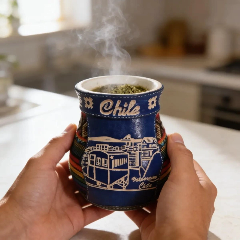 MATE DE CERAMICA CON BOMBILLA Y TAZA MATERA - 3