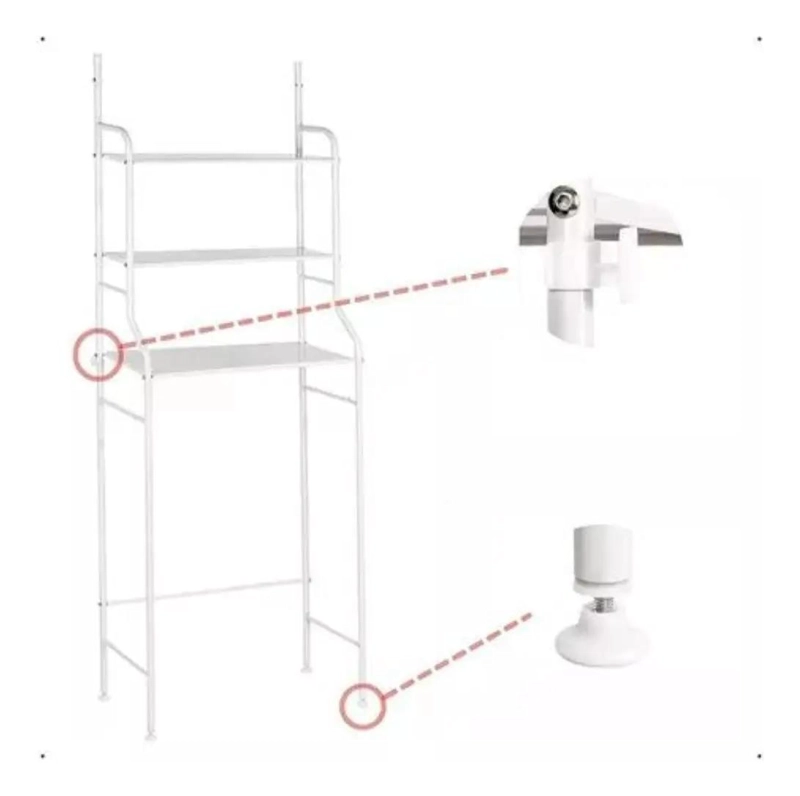 ORGANIZADOR PARA BAÑO CON ESTANTE PARA LAVADORA - 4