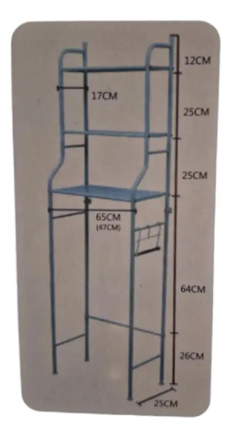 ORGANIZADOR PARA BAÑO CON ESTANTE PARA LAVADORA - 5