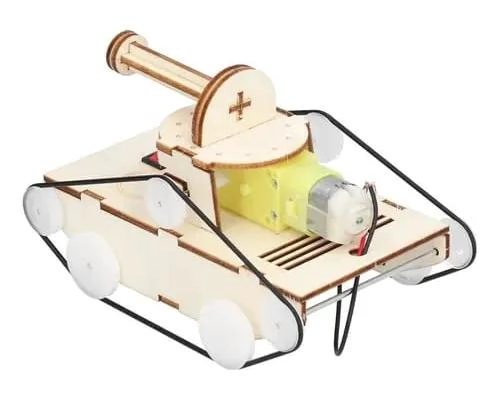 TANQUE DIDACTICO DE MADERA ARMABLE A PILAS - 3