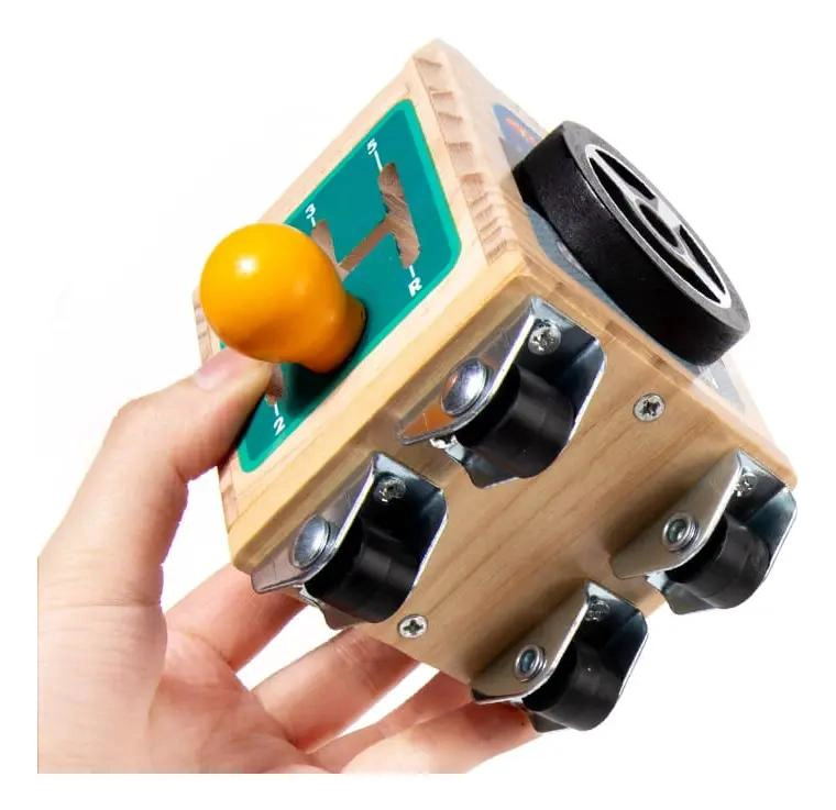 CUBO SENSORIAL DE MADERA PARA DESARROLLO INFANTIL - 2