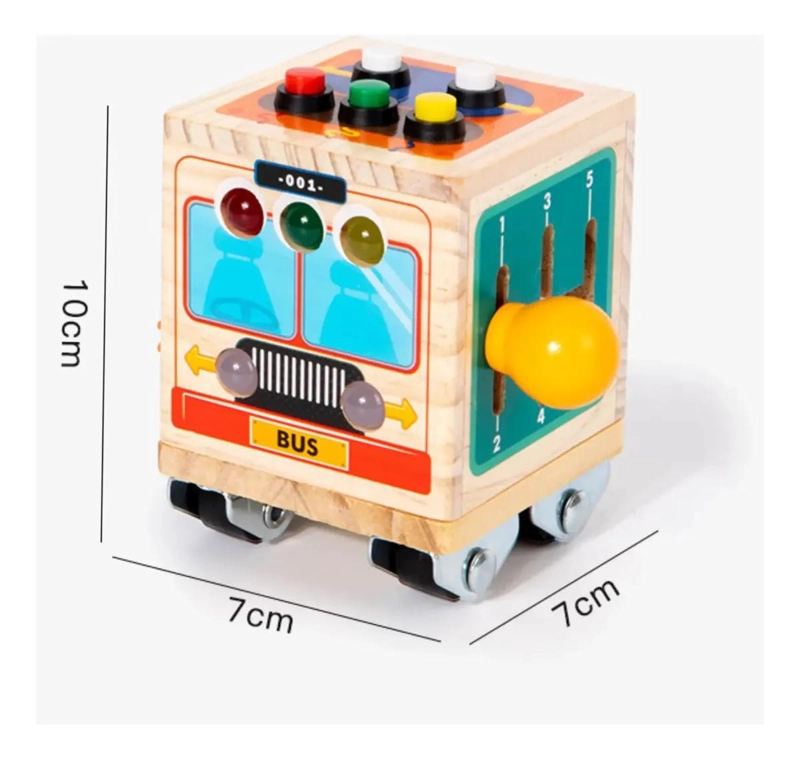 CUBO SENSORIAL DE MADERA PARA DESARROLLO INFANTIL - 3