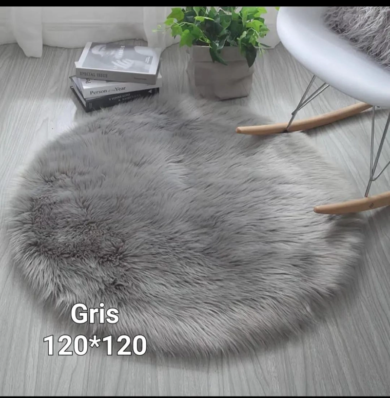 ALFOMBRA REDONDA PELUDA PARA BAÑO Y COCINA - 2