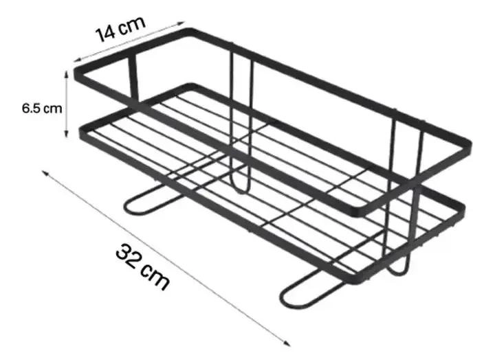 ESTANTE METALICO ORGANIZADOR PARA BAÑO Y REPISA DE INODOR - 5