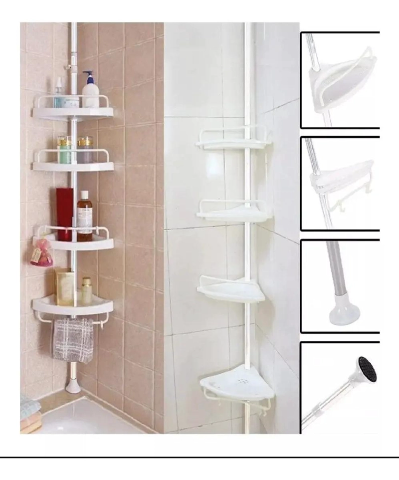 ESQUINERO DE DUCHA AJUSTABLE CON 4 REPISAS MULTIUSO - 2