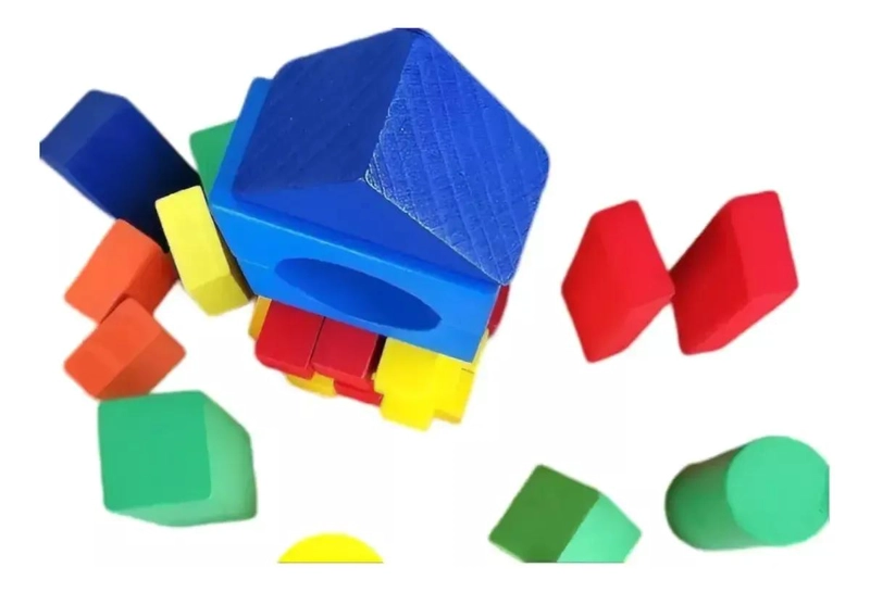 MOCHILA DIDACTICA CON BLOQUES DE MADERA MONTESSORI - 2