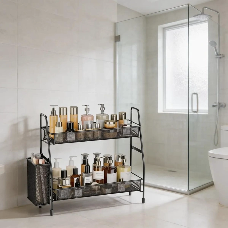 ORGANIZADOR DE DUCHA CON REPISA PARA BAÑO 35X26X14 CM - 2