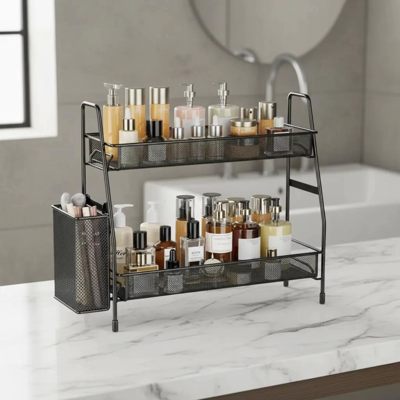 ORGANIZADOR DE DUCHA CON REPISA PARA BAÑO 35X26X14 CM - 3