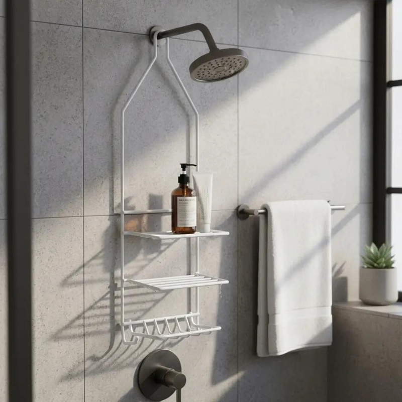ORGANIZADOR DE DUCHA METALICO PARA BAÑO - 1