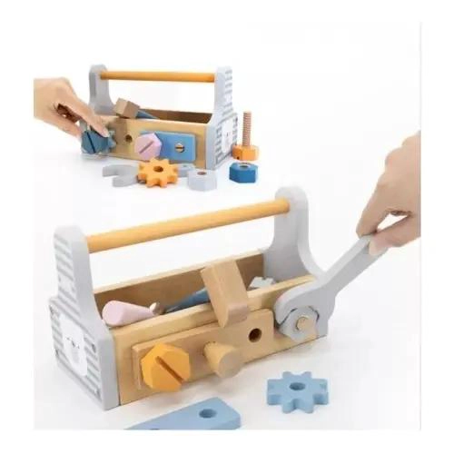 MALETA DE HERRAMIENTAS DE MADERA PARA NIÑOS - 4