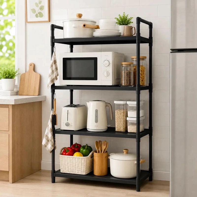ESTANTE MULTIUSO CON 4 REPISAS PARA COCINA Y BAÑO - 4