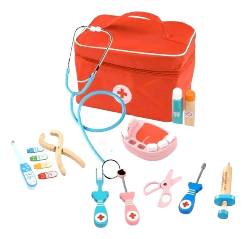 JUEGO DIDACTICO DE DOCTOR EN MADERA PARA NIÑOS - 1