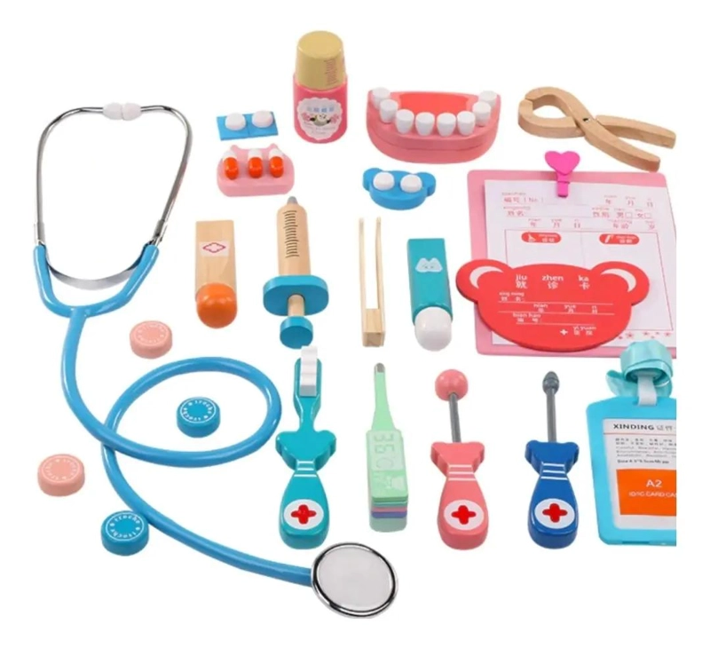 JUEGO DIDACTICO DE DOCTOR EN MADERA PARA NIÑOS - 3