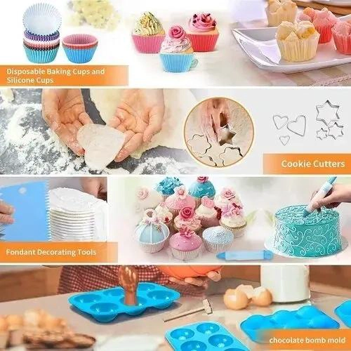 KIT COMPLETO DE ACCESORIOS PARA DECORACION DE PASTELES CON 236 PIEZAS - 5