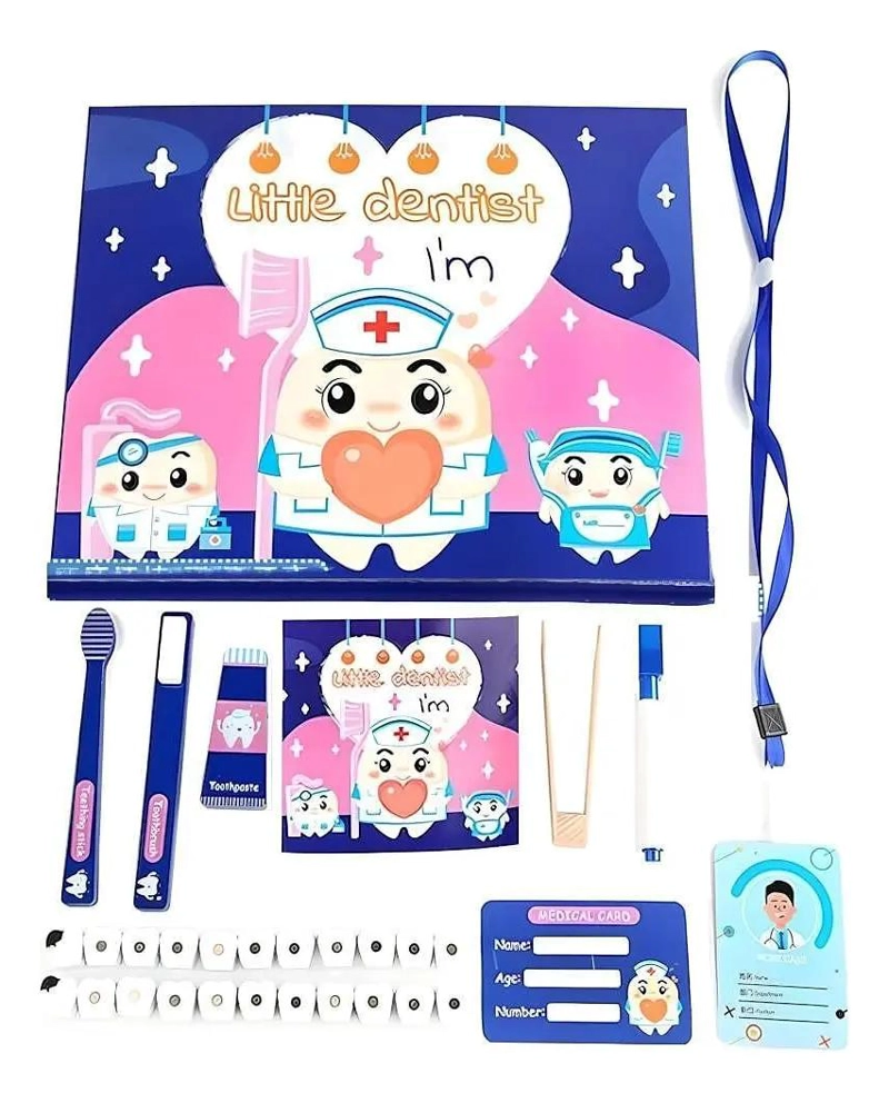 SET JUEGO DE ROLES DOCTOR Y DENTISTA DE MADERA PARA NIÑOS - 1