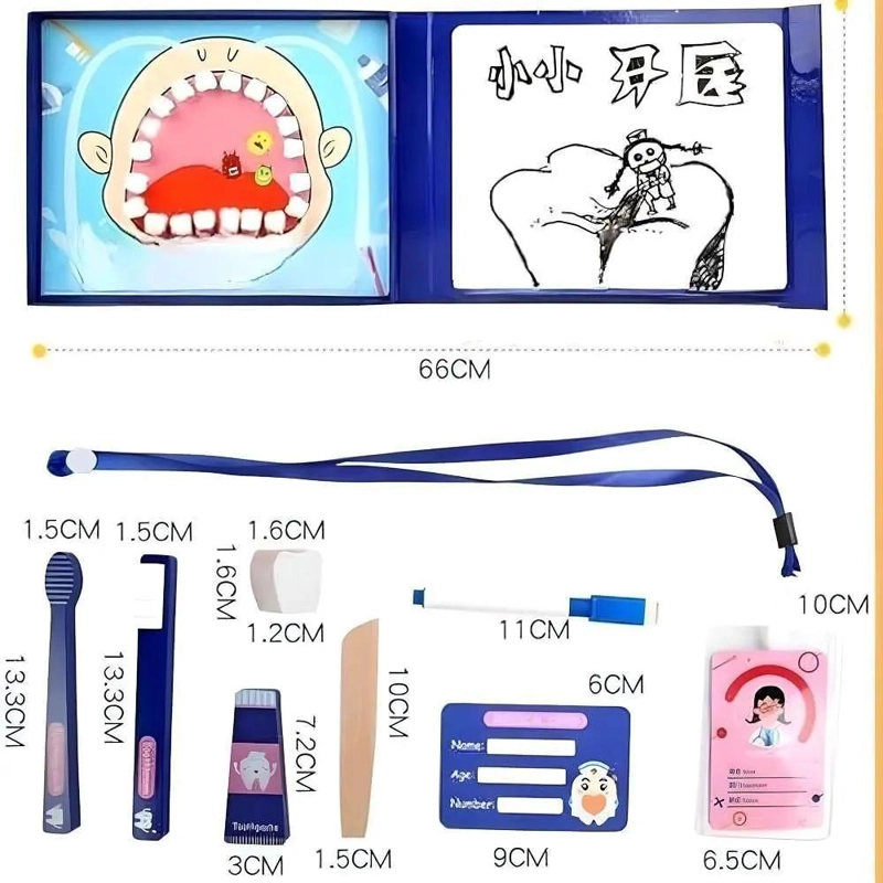 SET JUEGO DE ROLES DOCTOR Y DENTISTA DE MADERA PARA NIÑOS - 2