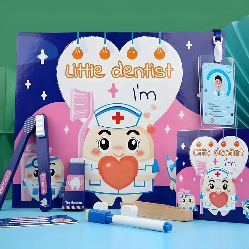 SET JUEGO DE ROLES DOCTOR Y DENTISTA DE MADERA PARA NIÑOS - 3
