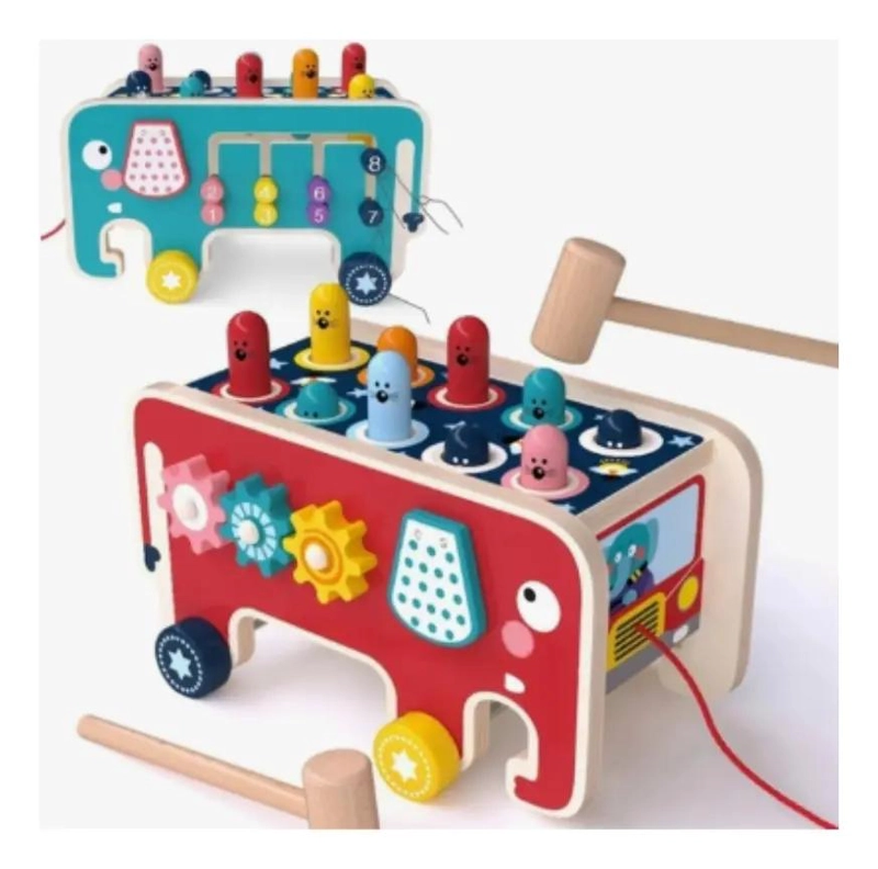 JUEGO DIDACTICO ELEFANTE DE MADERA MONTESSORI - 1