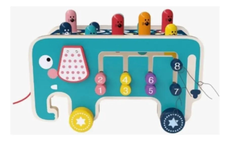 JUEGO DIDACTICO ELEFANTE DE MADERA MONTESSORI - 2