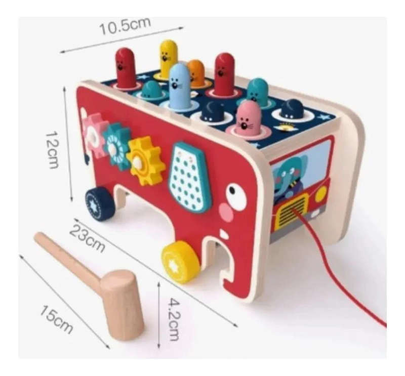 JUEGO DIDACTICO ELEFANTE DE MADERA MONTESSORI - 5