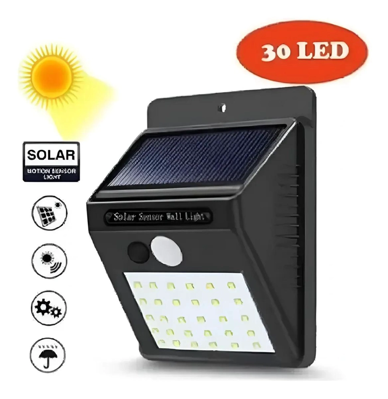 PACK 10 FOCOS SOLARES CON 30 LED Y SENSOR DE MOVIMIENTO - 5