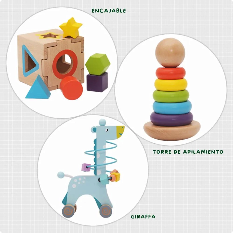 SET EDUCATIVO DE MADERA 3 EN 1 MONTESSORI - 4