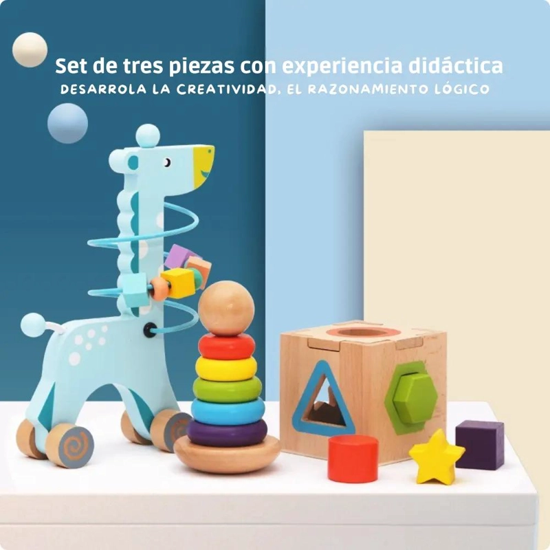 SET EDUCATIVO DE MADERA 3 EN 1 MONTESSORI - 5