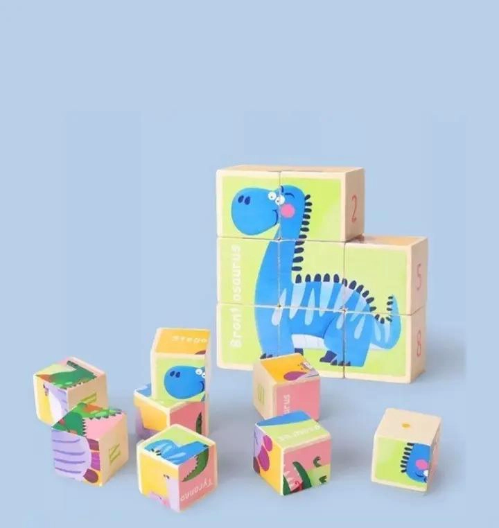 CUBO DE MADERA DIDACTICO 24 PIEZAS 3D - 3