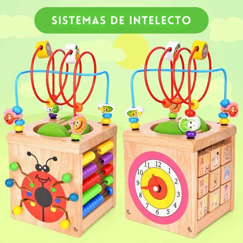 CUBO DIDACTICO MONTESSORI 5 EN 1 DE MADERA - 5