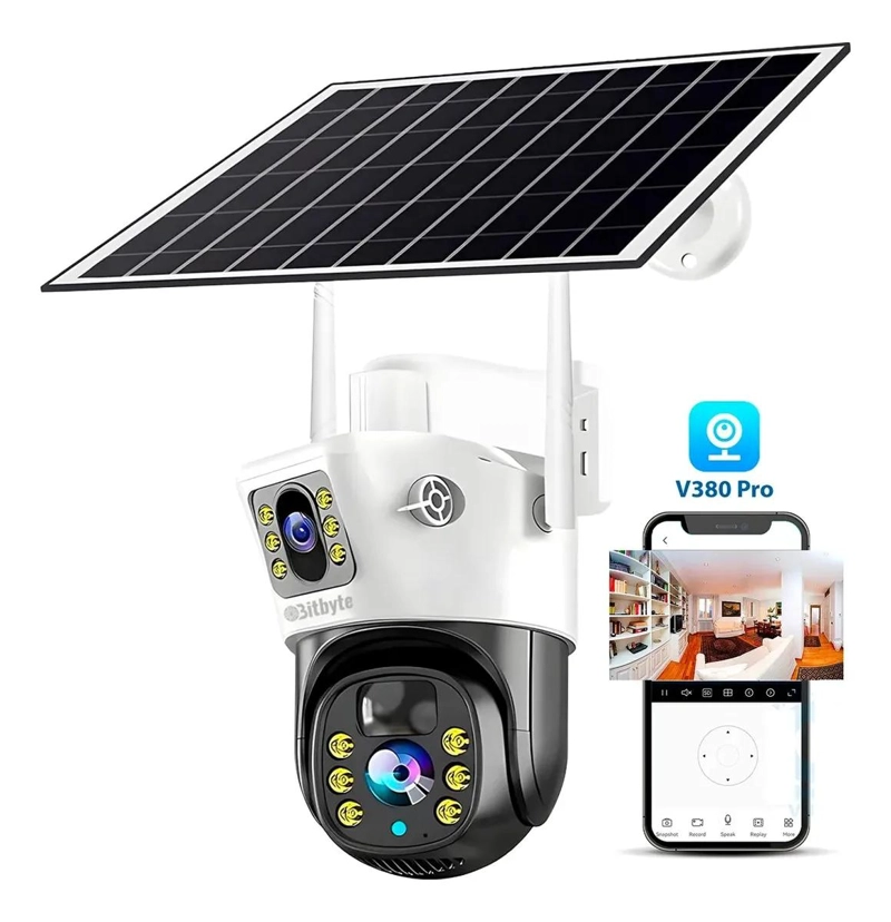 CAMARA DE SEGURIDAD SOLAR WIFI EXTERIOR 4MP IMPERMEABLE - 1