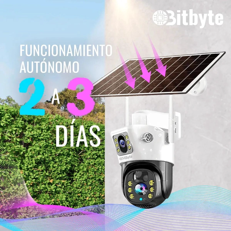 CAMARA DE SEGURIDAD SOLAR WIFI EXTERIOR 4MP IMPERMEABLE - 4