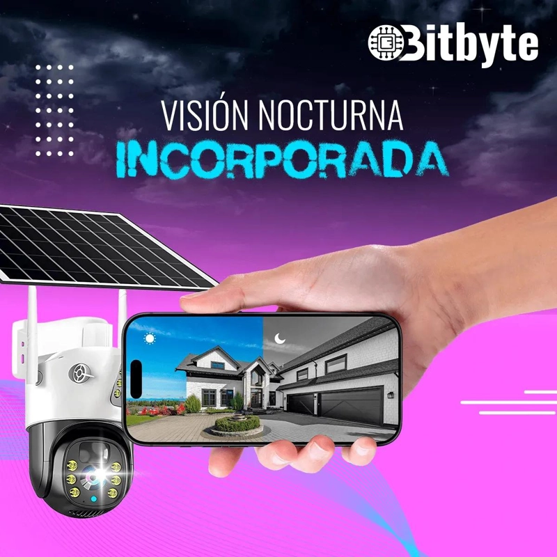CAMARA DE SEGURIDAD SOLAR WIFI EXTERIOR 4MP IMPERMEABLE - 5