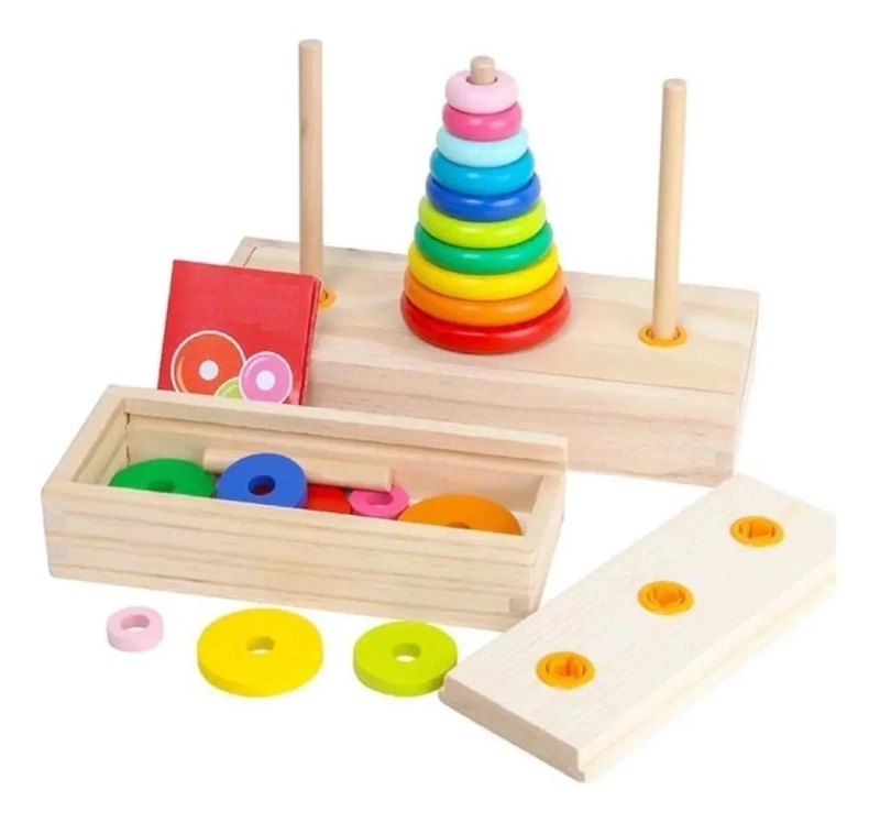 TORRE DE APILAMIENTO DE MADERA PARA NIÑOS - 1