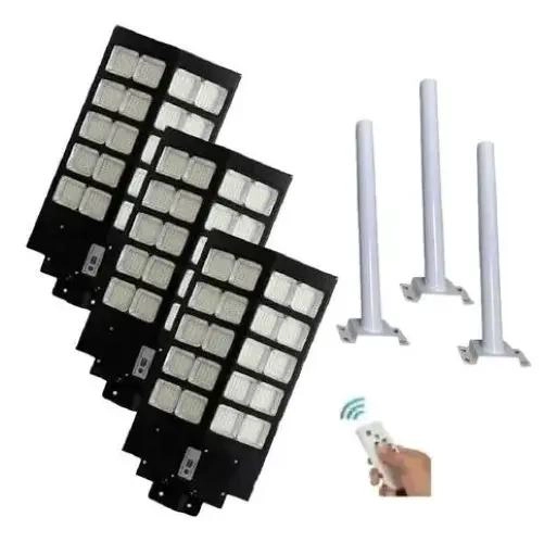 PACK 3 FOCOS SOLARES EXTERIOR 1000W PARA POSTE - 1