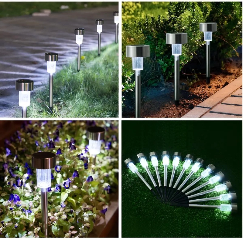 PACK 10 FOCOS SOLARES LED ESTACA PARA JARDIN - 2