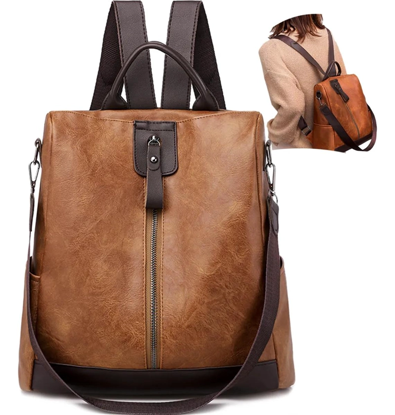 MOCHILA CASUAL IMPERMEABLE ANTIRROBO PARA MUJER - 1